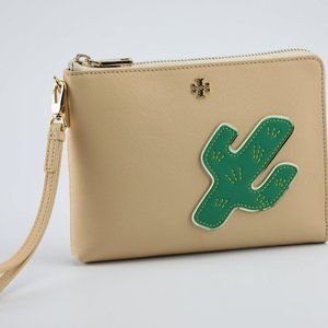 Tory Burch Robinson Cactus Large Wristlet